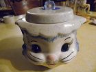 Vintage kitty cat head cookie jar, Miss Priss mold