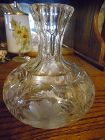 Lovely vintage ABP Pairpoint cut floral water or wine carafe