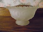 Vintage L.E. Smith Moon and Stars frosted footed bowl ruffle edg