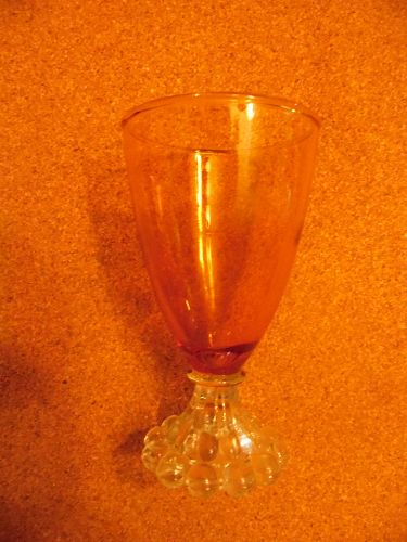 Anchor Hocking amber Boopie or Berwick juice / wine glass 4.5"