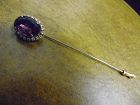 Vintage Miriam Haskell amethyst stick pin