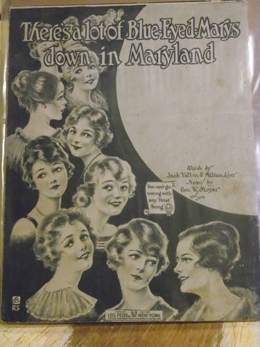 There's a lot of blue-eyed Marysdown in Maryland vintage sheet music