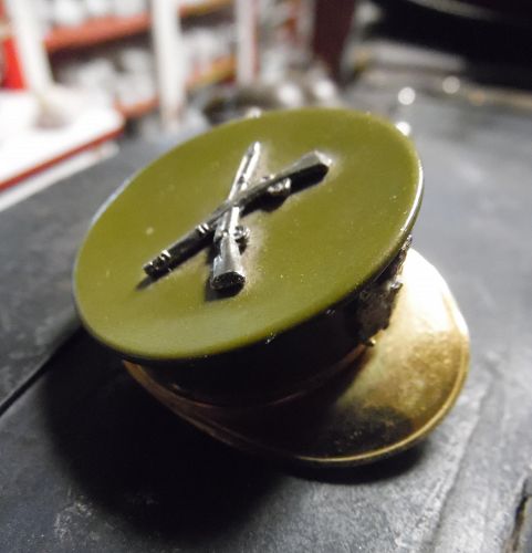 WW1 military cap shaped locket sweetheart mourning keepsake pin