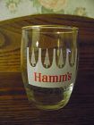 Vintage Hamm's Beer Barrel White Pines Glass w/ Gold Rim 3 1/8"