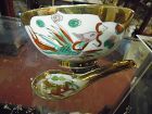 FS Louie & Co large bowl and spoon Asian dragon and phoenix Hong Kong