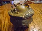 Antique spelter jewelry casket trinket box Art Noveau