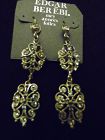 Edgar Berebi Victorian style rhinestone runway earrings, original card