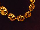 Napier gold tone leaves choker necklace 24"