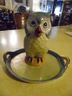 Vintage TT Japan Lustreware owl decanter and tray