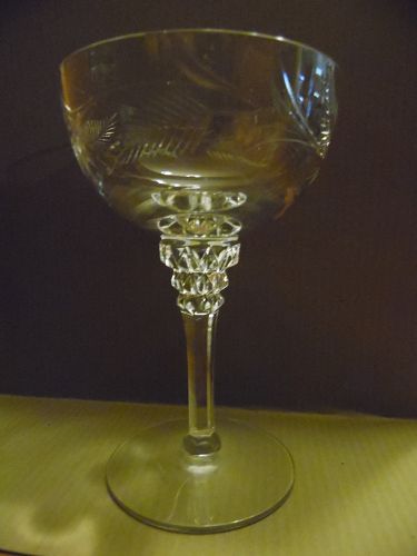 Tiffin-Franciscan Forever Yours cut crystal liquor cordial stem 17507