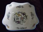 Chamart Limoges France  large square  bowl with birds and flowers