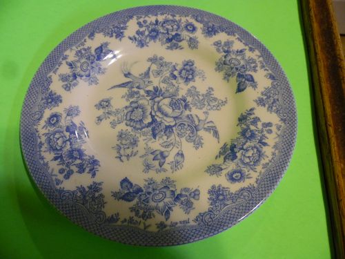 Royal Stafford Asiatic Pheasant powder Blue & White Toile 8.5 plate