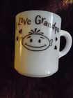 Vintage 1960's milk glass mug I Love Gandpa