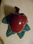 Vintage red apple ceramic wall pocket