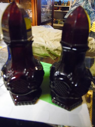 Avon Ruby red Cape Cod salt and pepper shakers