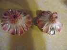 Vintage pink and white cosmos flower shape salt pepper shakers
