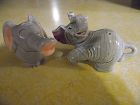 Funny elephant ceramic salt and pepper shakers