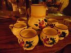 Goebel Hans Welling Tegernsee floral pottery pitcher and cups set