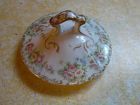 O.P. Co. Syracuse pink flowers SY52 Sugar bowl lid only circa 1910