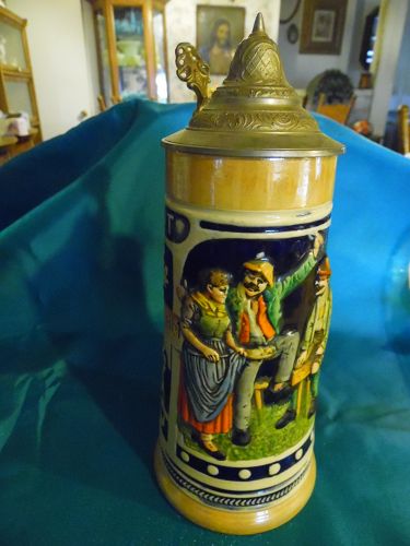 Germany Beer stein with lid Years go by the thirst remains constant