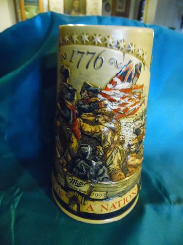 Miller Birth of a nation Washington crossing the Delaware beer stein