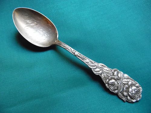 Antique sterling silver souvenir spoon engraved Santa Cruz Ca
