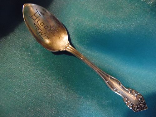 Antique Rogers engraved silver plate souvenir spoon from Bloomer Wisc