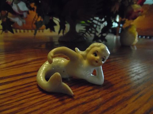 Lefton China mermaid candle climber