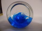 Leaping dolphins Glass ball control bubble paperweight