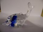 Crystal clear blown glass whale figurine paperweight