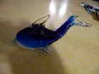 Art glass dolphin figurine 4 colors 6" long