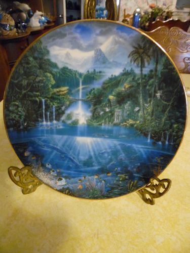 Sanctuary of the dolphin collector plate  Enchanted Seascapes series