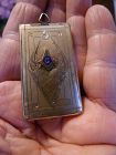 VIctorian fancy scrolled gold  Masonic locket pendant