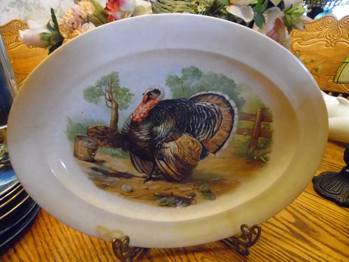 Homer Laughlin 14 inch platter with Turkey center