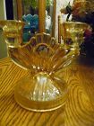 Jeanette marigold  Iris and Herringbone double candle holder