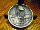 Royal Copenhagen delft blue mini plate Snowy mission church