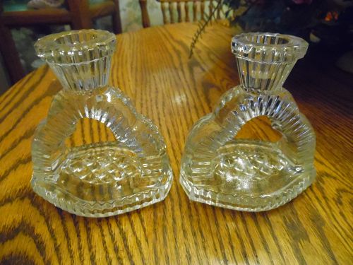 Fostoria arches candle holders