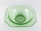 Vintage Green madrid 7" soup bowl Federal depression glass