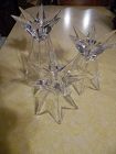 Lead crystal candle holder trio Star light reversible