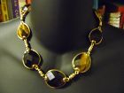 Banana Rebublic Tigers eye and smoky crystal necklace