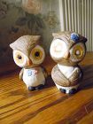 Cute lovey dovey  ceramic owl salt and pepper shakers