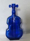 Vintage Cobalt Blue Glass Violin Cello Fiddle 8" Bottle
