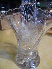 Duncan Miller 10" glass basket with flower cutting