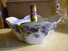 Lovely antique Bavaria porcelain basket hand painted violets