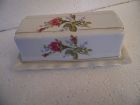 Vintage Royal Sealy Moss Rose butter dish