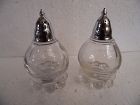 Imperial Candlewick salt and pepper shakers chrome tops