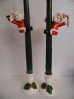 Napco Santa candle climbers with candle holders 1957