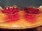 Viking Epic Six Petal Glass Candle Holders -Persimmon Orange