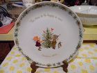 Vintage Holly Hobbie Christmas plate 1973 The time to be happy is now