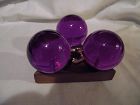 Vintage lucite resin purple ball candle stick holder